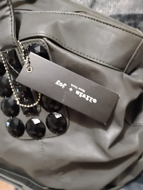 NWT💕OLIVIA & JOY New York! Gray Studded Large Tote Bag with Removable Strap - Picture 5 of 12